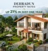 Dehradun property rates rising 21% in one year, featuring a luxury villa with Himalayan mountain views.