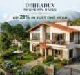 Dehradun property rates rising 21% in one year, featuring a luxury villa with Himalayan mountain views.