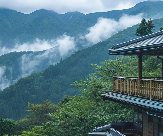 Hidden hill station near Delhi with misty mountains and a peaceful hillside retreat surrounded by lush green forests