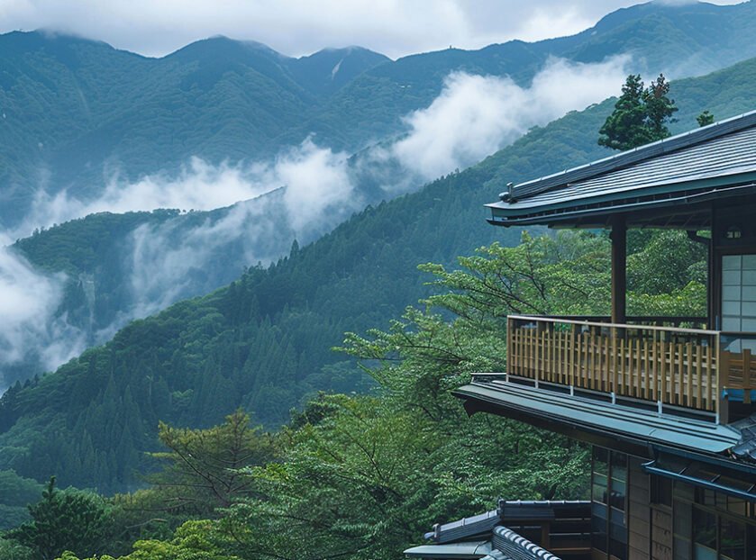 Hidden hill station near Delhi with misty mountains and a peaceful hillside retreat surrounded by lush green forests